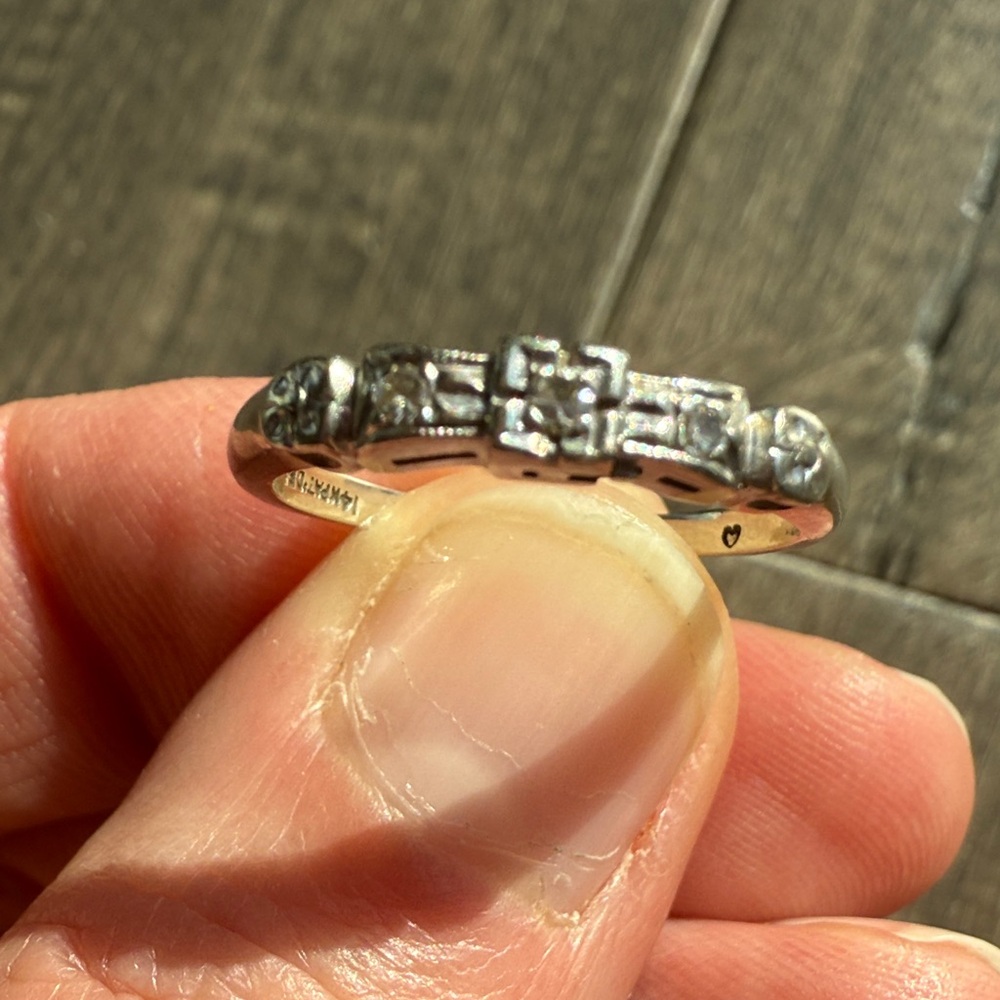 Vintage 1920s to 1930s wedding band Art deco